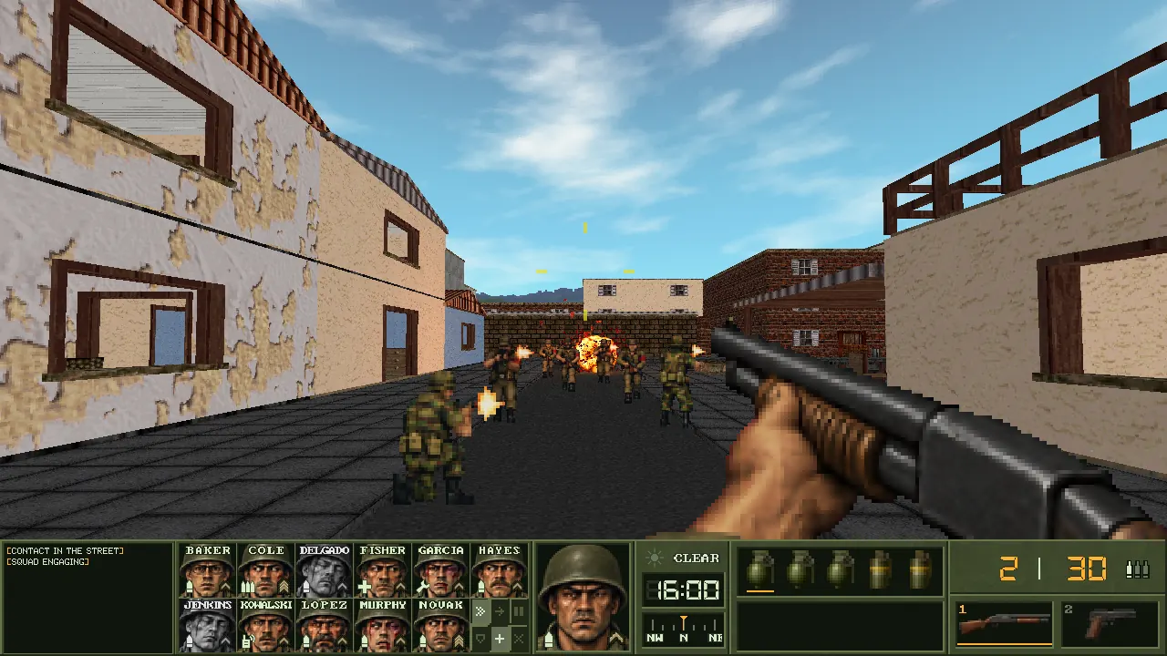 Street fight with a shotgun and the squad bar